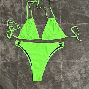 Lime green bikini